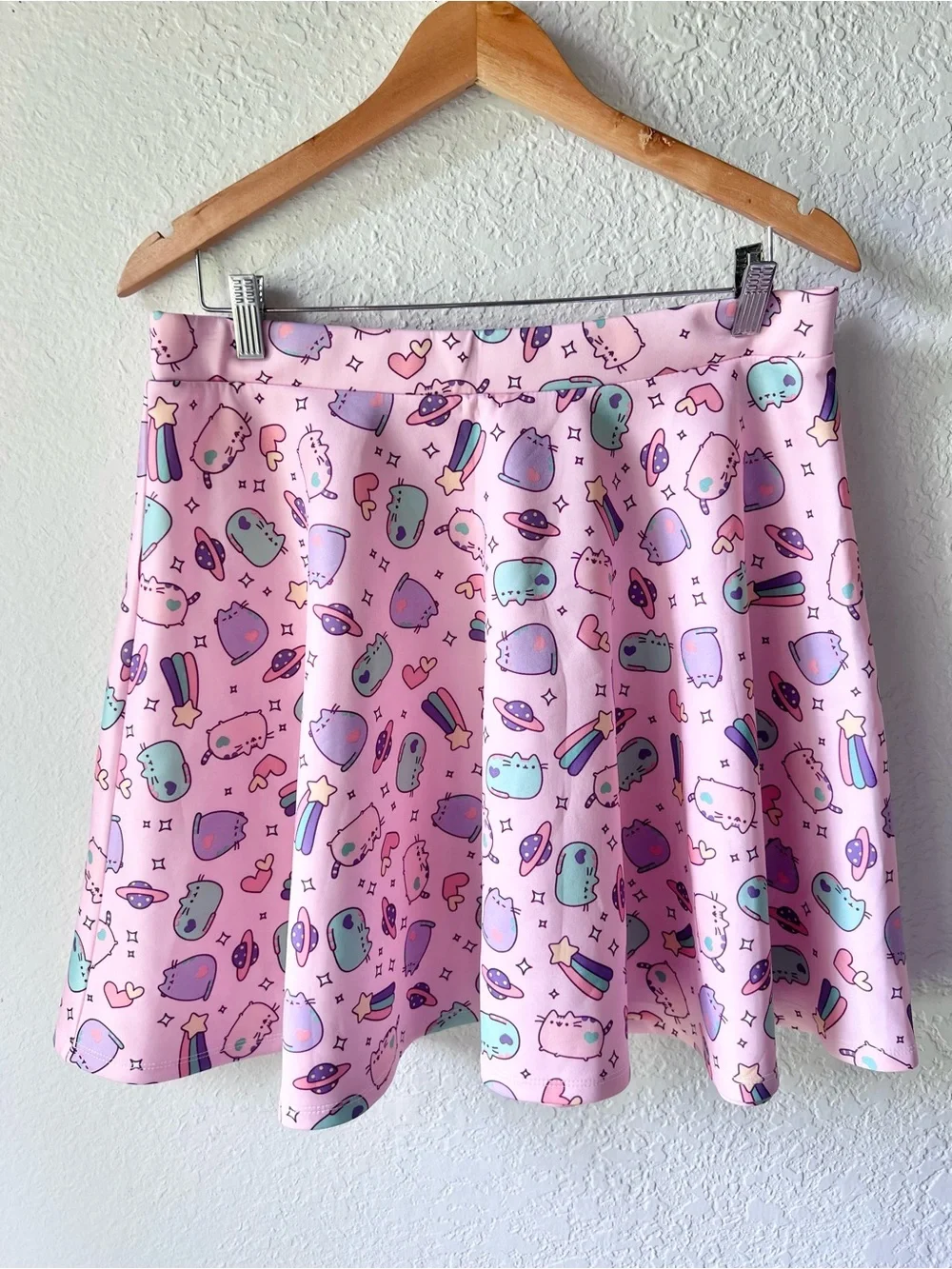 Hot Topic Pusheen Pink Space Skater Skirt Sz XL - Picture 2 of 5